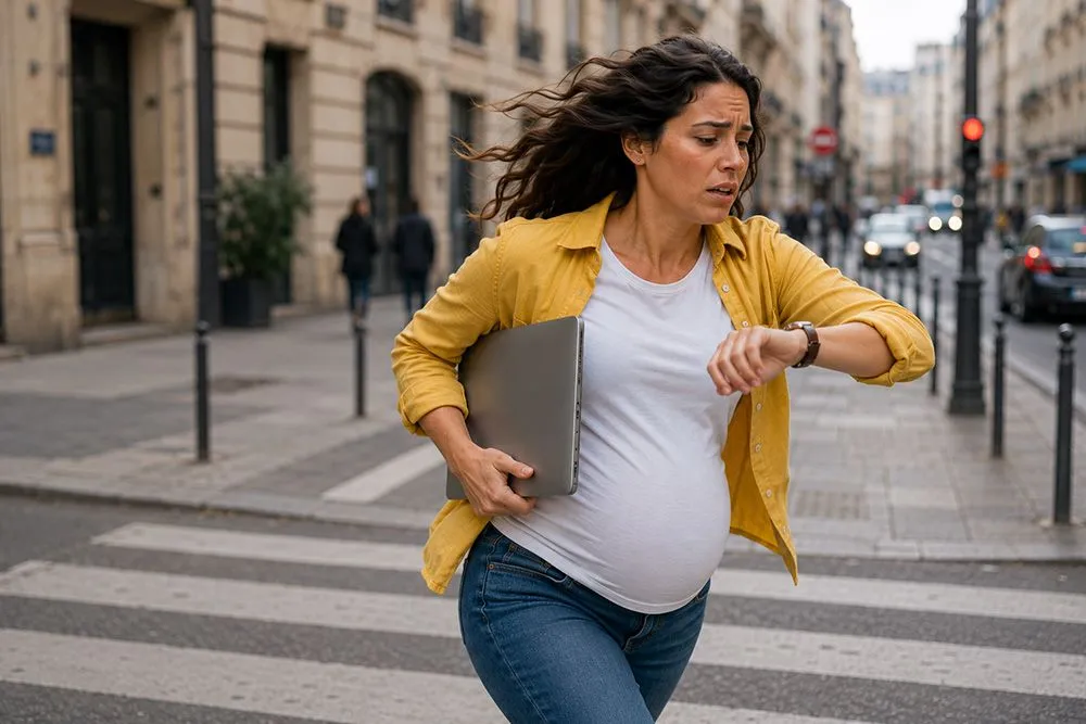 Femme enceinte qui est en retard